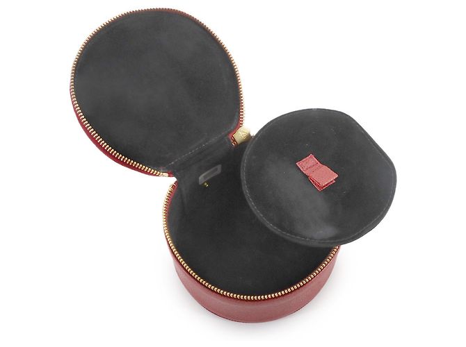 Chanel Red Grained Calfskin Jewelry Case - view 7