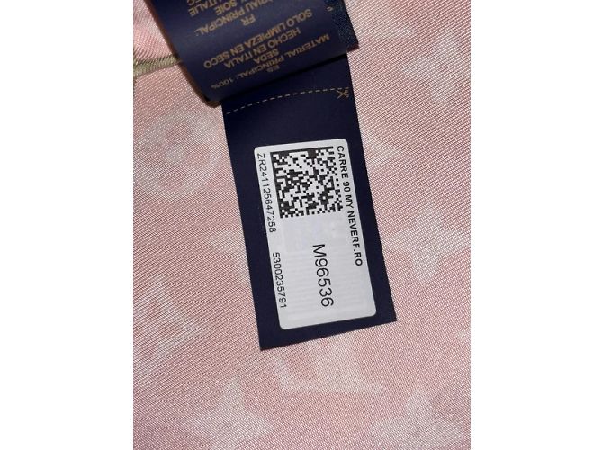 Louis Vuitton Il mio Neverfull 90 quadrato/foulard Rosa Beige Marrone chiaro - vista 9