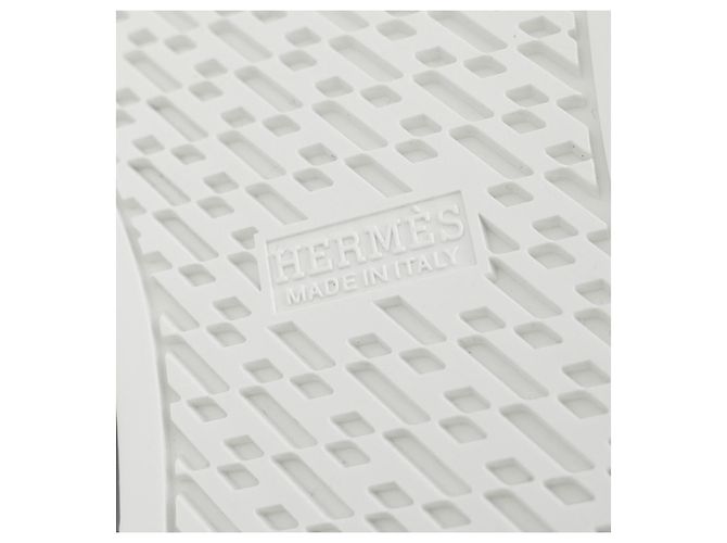 Sneakers Hermès Avantage in pelle bianca Bianco - vista 6