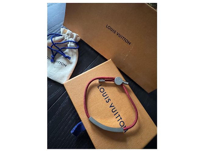 Bracciale Louis Vuitton Space Rosso Scuro Nylon Bordò - vista 2