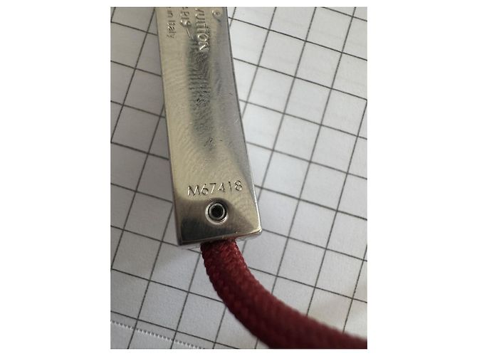 Bracciale Louis Vuitton Space Rosso Scuro Nylon Bordò - vista 3