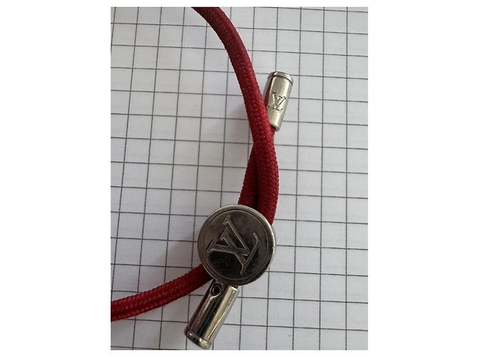 Bracciale Louis Vuitton Space Rosso Scuro Nylon Bordò - vista 7