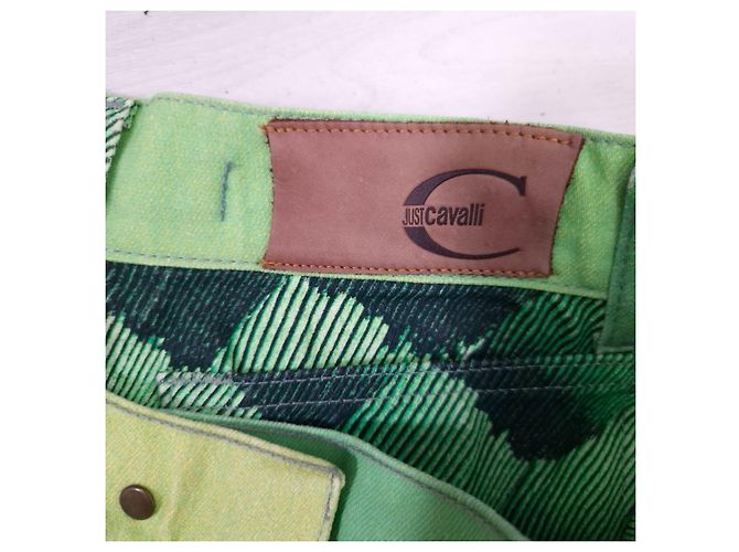 Jeans verdes Just Cavalli con patrón animal - vista 2