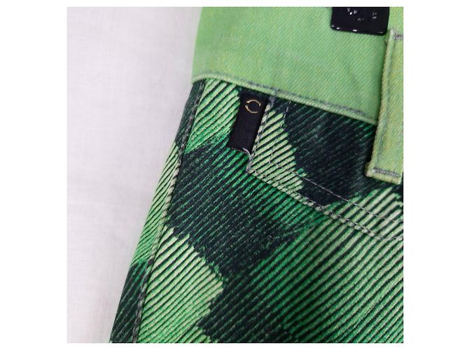 Jeans verdes Just Cavalli con patrón animal - vista 3