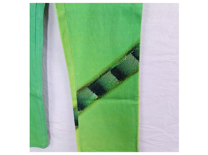 Jeans verdes Just Cavalli con patrón animal - vista 8