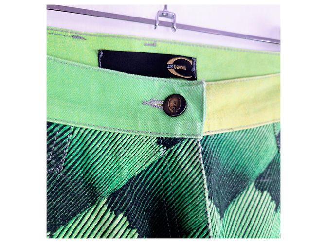 Jeans verdes Just Cavalli con patrón animal - vista 9