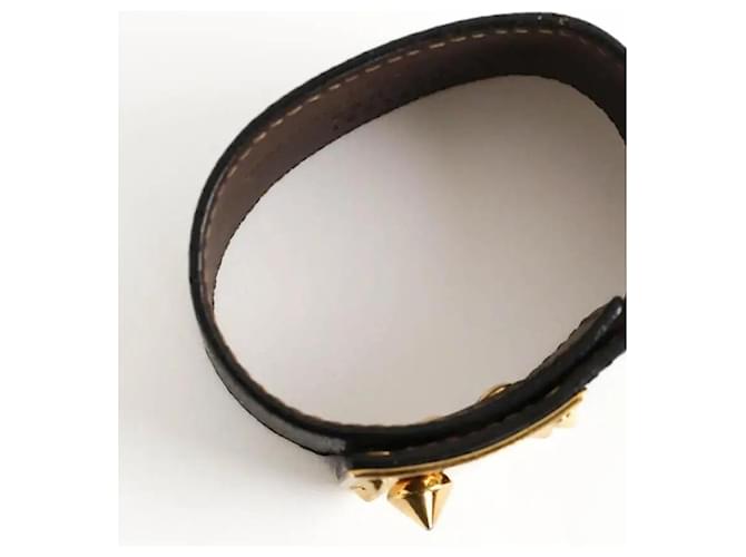 Fendi Bracciale in pelle nera Nero - vista 2