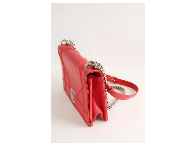 Bolso de Hombro Diorama de Cuero Rojo Roja - vista 3