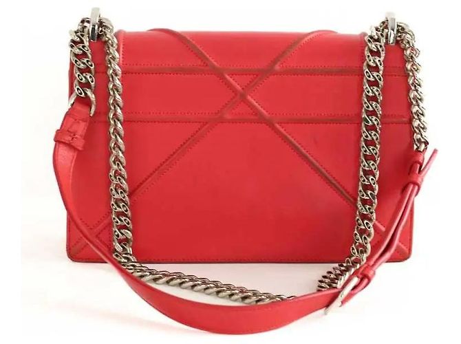 Bolso de Hombro Diorama de Cuero Rojo Roja - vista 4