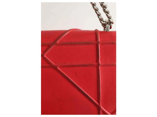 Bolso de Hombro Diorama de Cuero Rojo Roja - vista 6