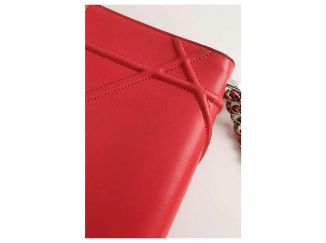 Bolso de Hombro Diorama de Cuero Rojo Roja - vista 7
