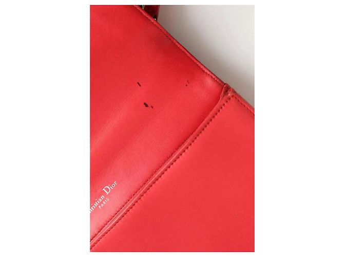 Bolso de Hombro Diorama de Cuero Rojo Roja - vista 8