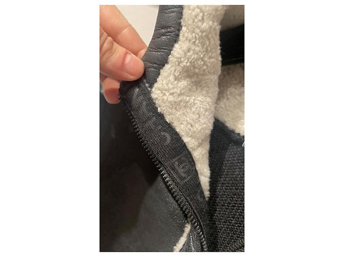 Jaqueta Chanel sem mangas de couro e lã marrom escuro Castanho escuro - vista 5