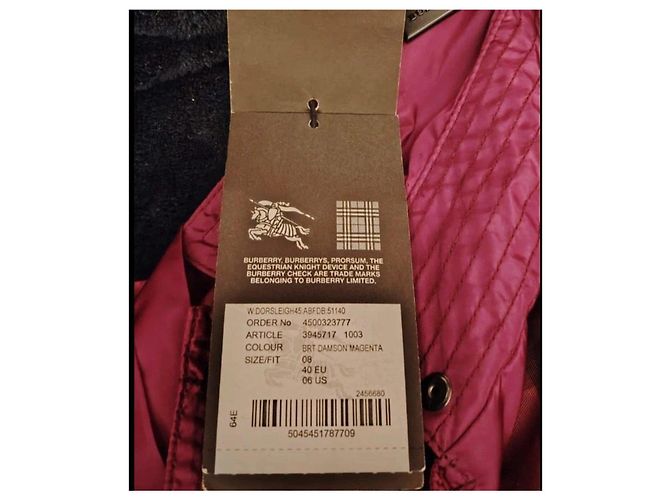 Burberry Trenchcoat Pflaume Polyester Bordeaux - Ansicht 4