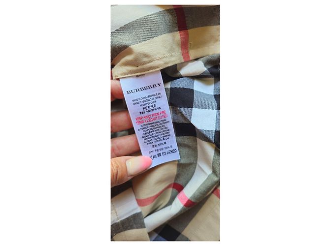 Burberry Karokleid für Mädchen Schwarz Weiß Rot Beige - Ansicht 4