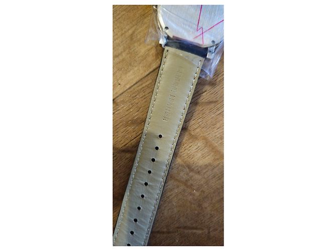 Orologio Burberry in Pelle Nera Nero Bianco - vista 5