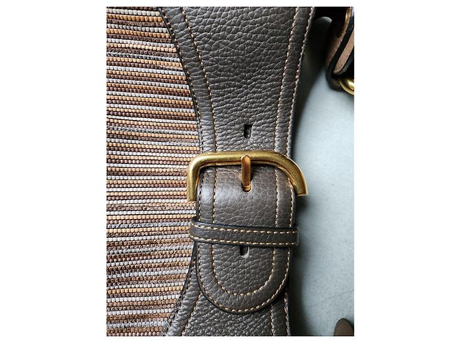 Borsa a tracolla Delvaux Chardonnay in pelle taupe - vista 12