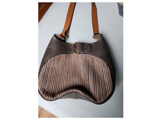 Borsa a tracolla Delvaux Chardonnay in pelle taupe - vista 14