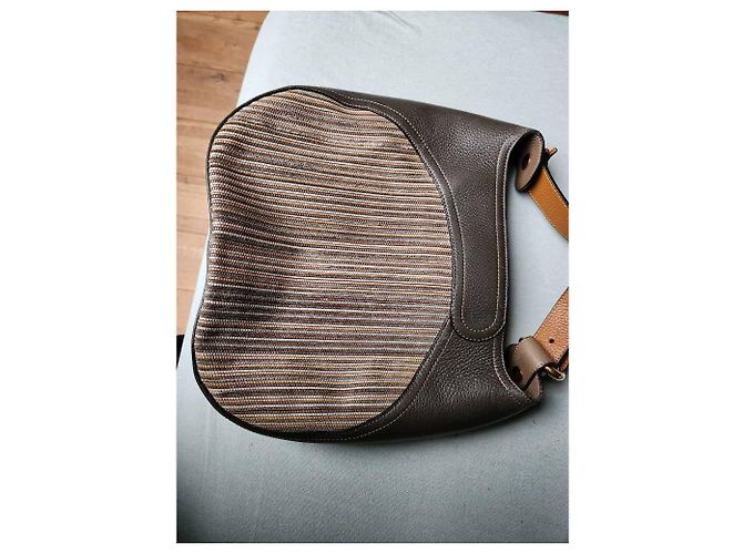 Borsa a tracolla Delvaux Chardonnay in pelle taupe - vista 2