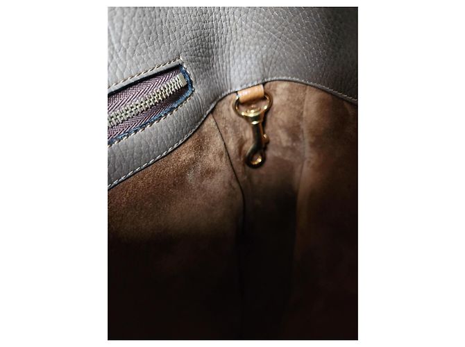 Borsa a tracolla Delvaux Chardonnay in pelle taupe - vista 3