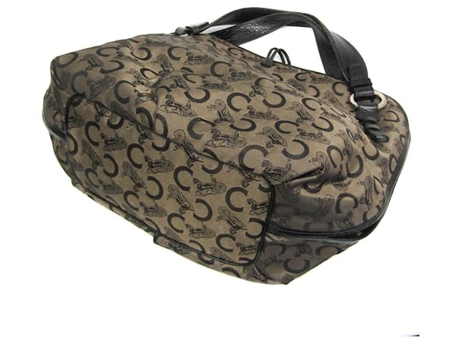Céline Celine Bittersweet C Macadam-Muster Handtasche Schwarz Beige - Ansicht 2