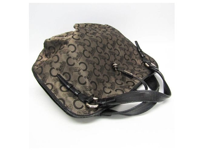 Céline Celine Bittersweet C Macadam-Muster Handtasche Schwarz Beige - Ansicht 6
