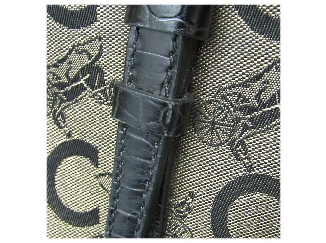 Céline Celine C Macadam Karottenmuster Tote Bag Schwarz Beige - Ansicht 10