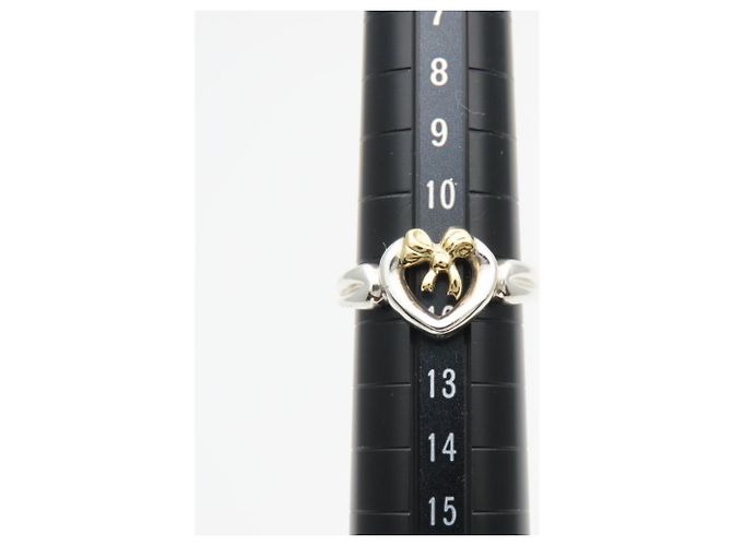 Anello Cuore Nastro Tiffany & Co. in Argento e Oro Giallo D'oro - vista 10