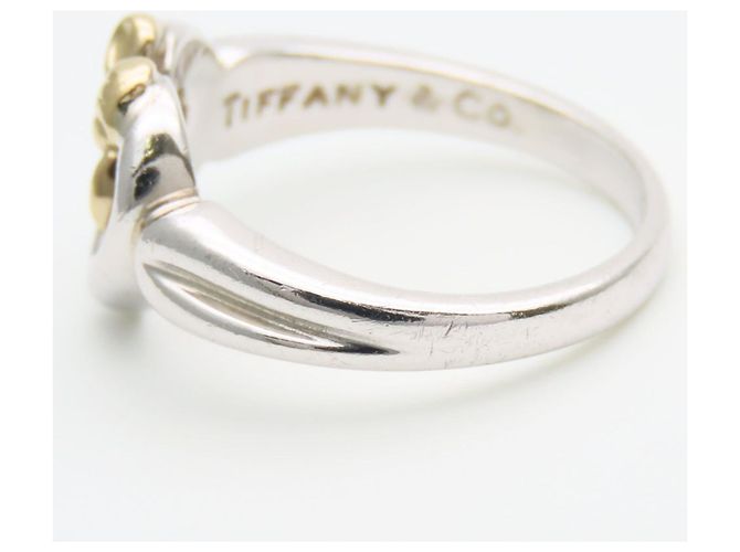 Anello Cuore Nastro Tiffany & Co. in Argento e Oro Giallo D'oro - vista 3