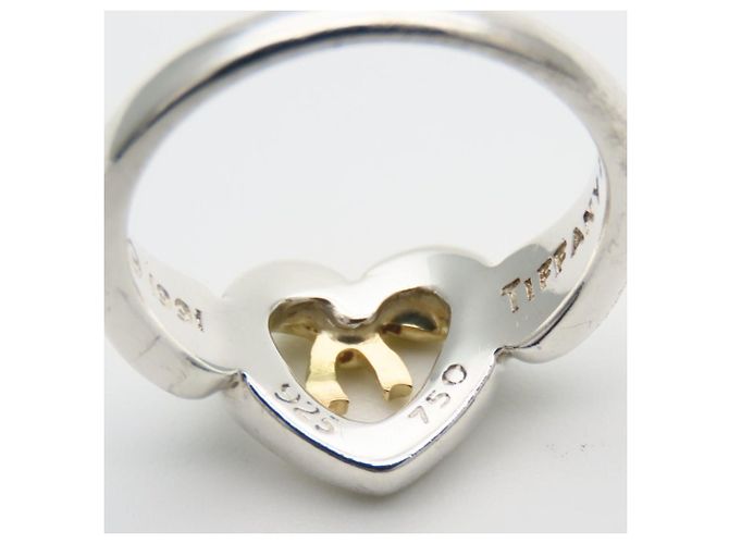 Anello Cuore Nastro Tiffany & Co. in Argento e Oro Giallo D'oro - vista 7