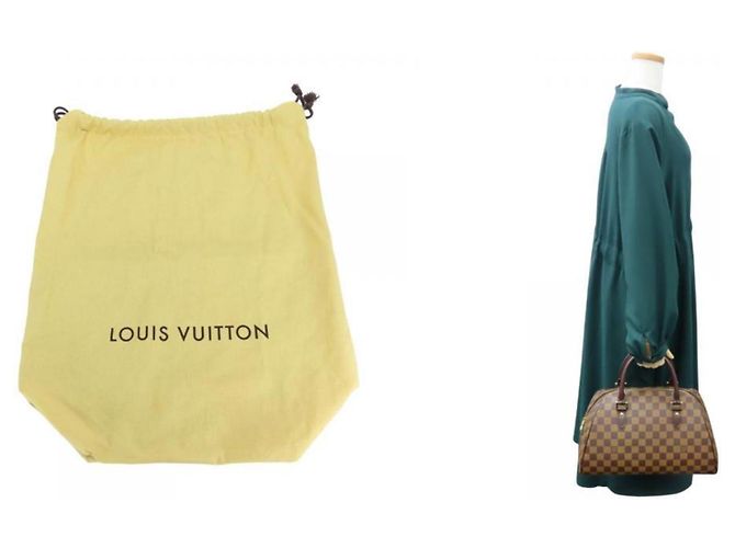 Borsa Louis Vuitton Rivera MM Marrone Damier ebene - vista 10