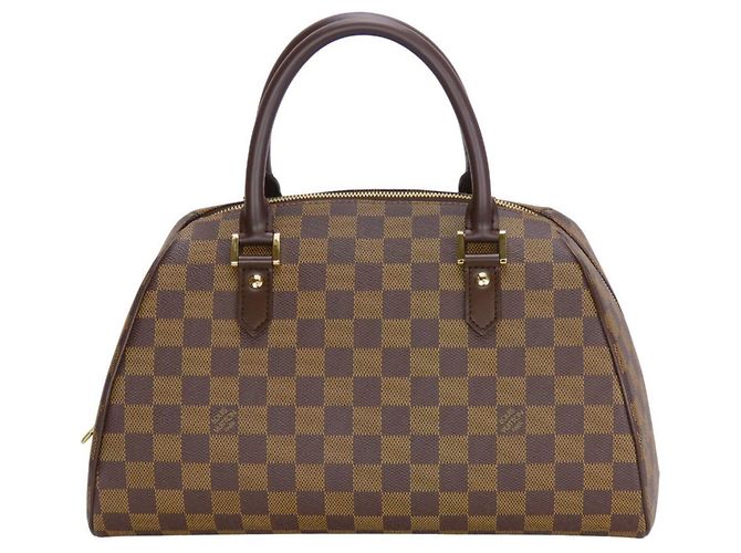Borsa Louis Vuitton Rivera MM Marrone Damier ebene - vista 3