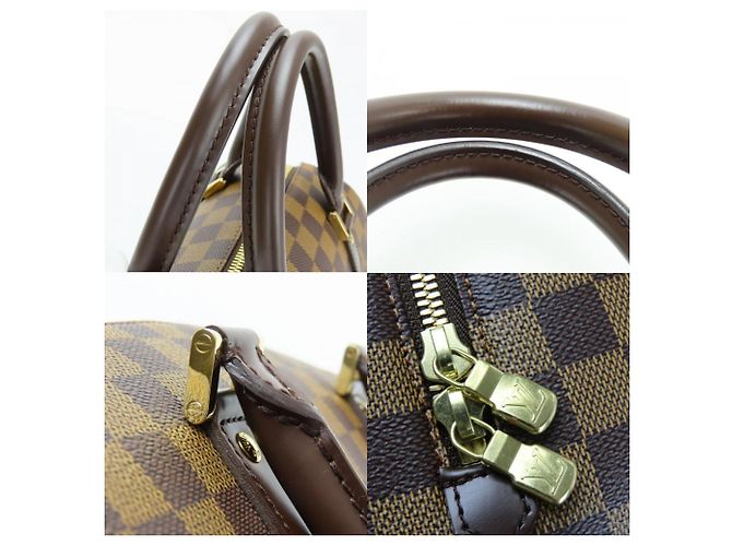 Borsa Louis Vuitton Rivera MM Marrone Damier ebene - vista 7