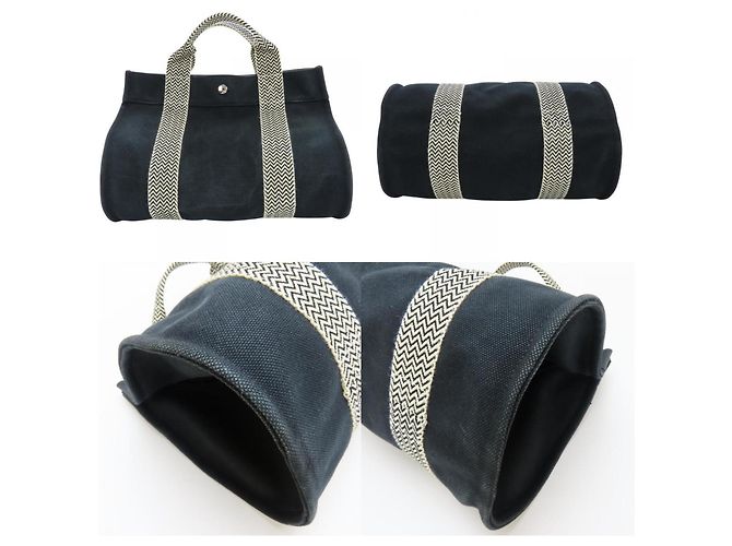 Hermès Bolso Tote PM Cannes Hermes Negro Crudo - vista 4
