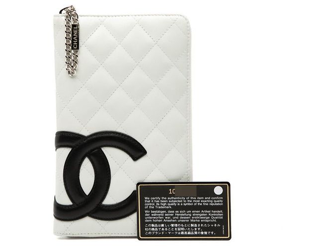 Cartera Larga Matelassé Cambon de Chanel Negro Blanco - vista 9