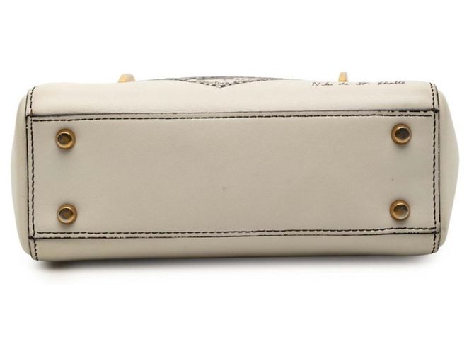 Borsa Christian Dior Dior Lady Mini Niki de Saint Phalle Bianco sporco - vista 3