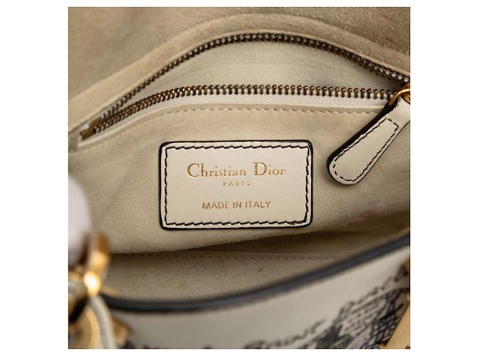 Borsa Christian Dior Dior Lady Mini Niki de Saint Phalle Bianco sporco - vista 6