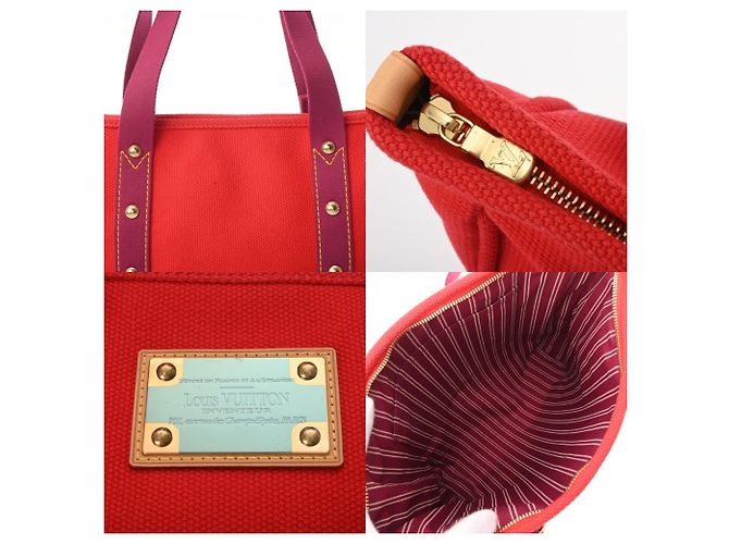 Louis Vuitton Antigua Cabas MM Rote Handtasche - Ansicht 10