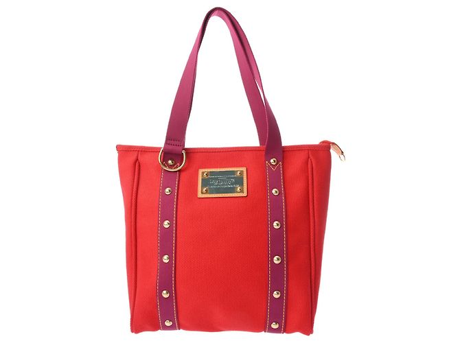 Louis Vuitton Antigua Cabas MM Rote Handtasche - Ansicht 2