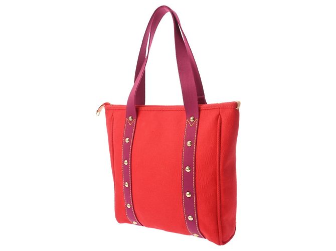 Louis Vuitton Antigua Cabas MM Rote Handtasche - Ansicht 3