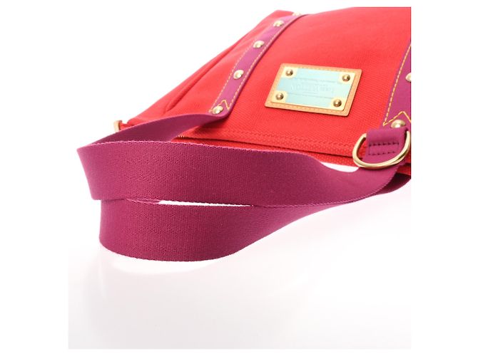 Louis Vuitton Antigua Cabas MM Rote Handtasche - Ansicht 4