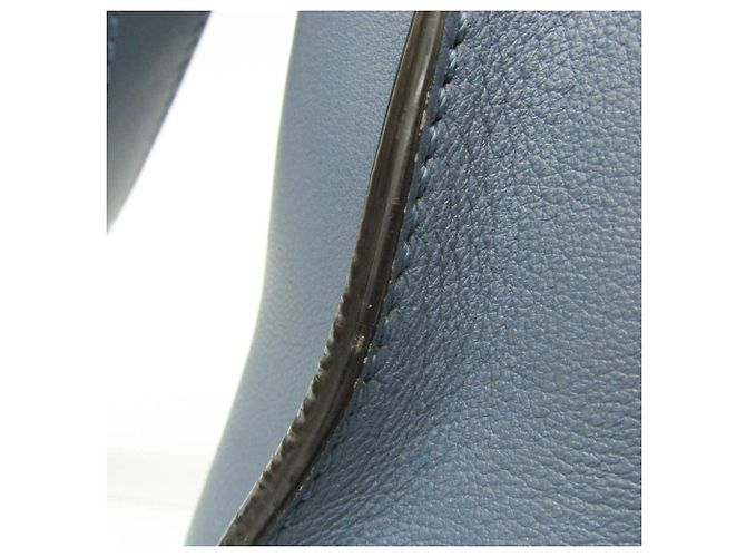 Borsa in pelle blu Fendi Peekaboo 8BN290 - vista 14