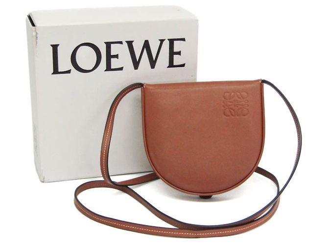 Loewe BORSO A TALLONE PICCOLO Borsa a spalla in pelle marrone - vista 2