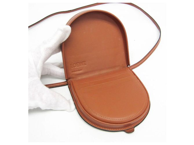 Loewe BORSO A TALLONE PICCOLO Borsa a spalla in pelle marrone - vista 4