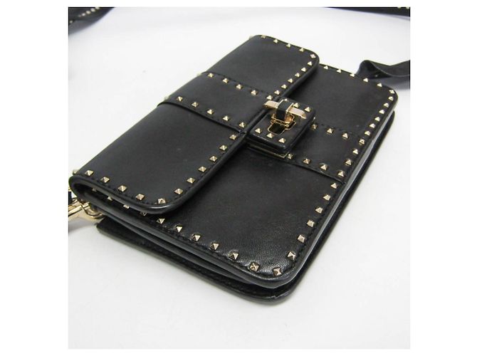 Pochette a spalla Lockstuds Valentino Garavani Nero - vista 7