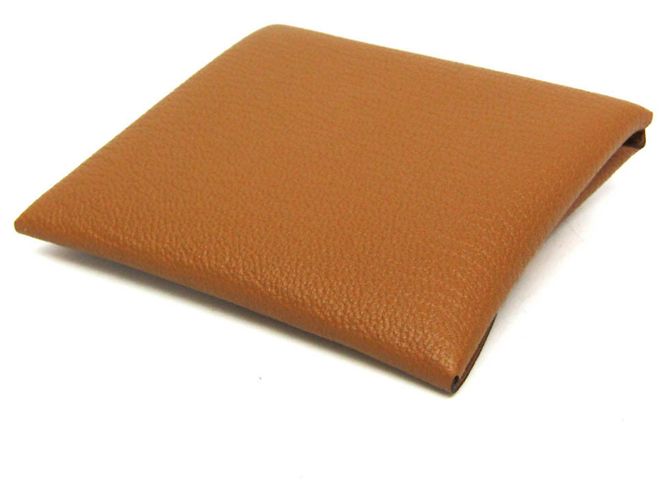Monedero de cuero de cabra Bastia de Hermès Castaño - vista 3
