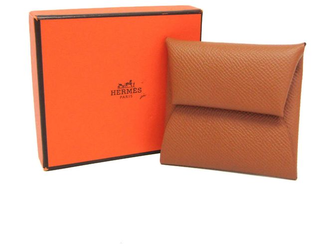 Monedero de cuero Epsom Bastia de Hermès Castaño - vista 2