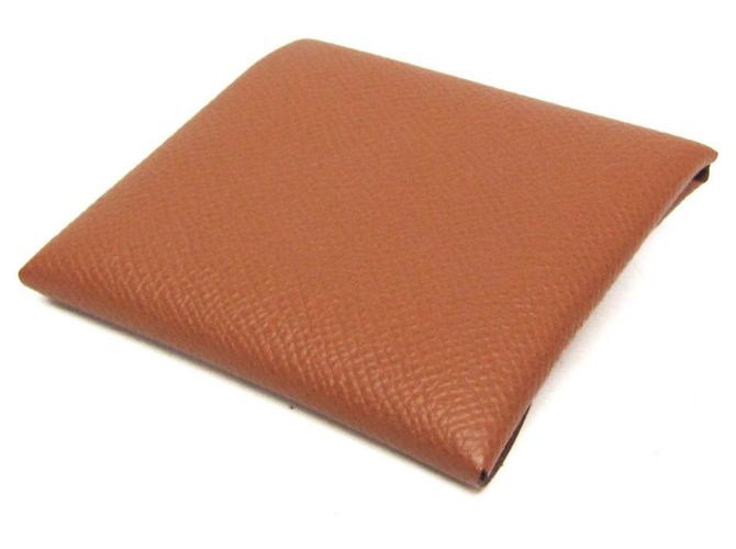 Monedero de cuero Epsom Bastia de Hermès Castaño - vista 3