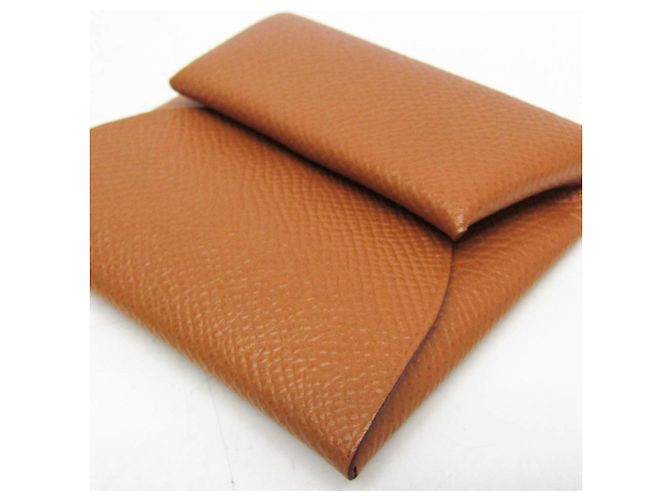Monedero de cuero Epsom Bastia de Hermès Castaño - vista 5