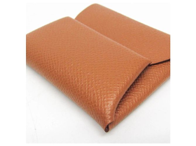 Monedero de cuero Epsom Bastia de Hermès Castaño - vista 6